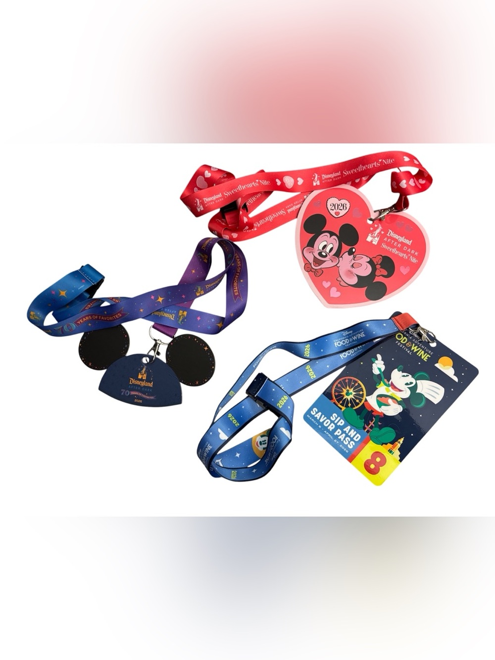 Disneyland event lanyards